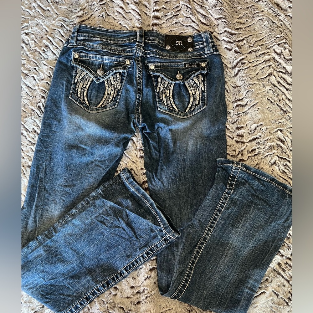 Miss me jeans size 29- wings on backpockets
